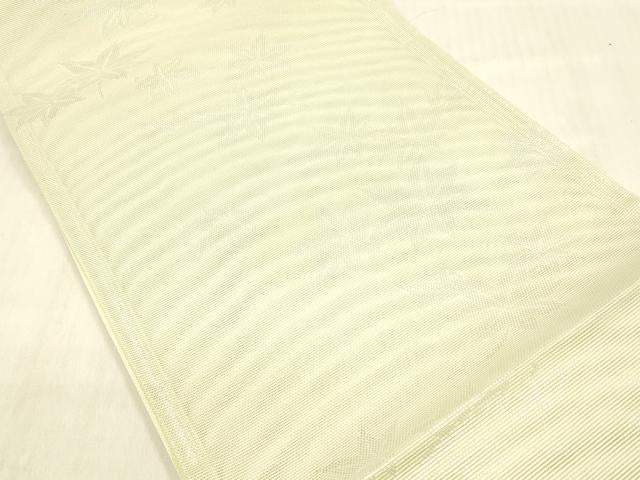 平和屋着物*夏物 六通柄袋帯 舞葉文 銀糸 正絹 逸品 DABB3844cm