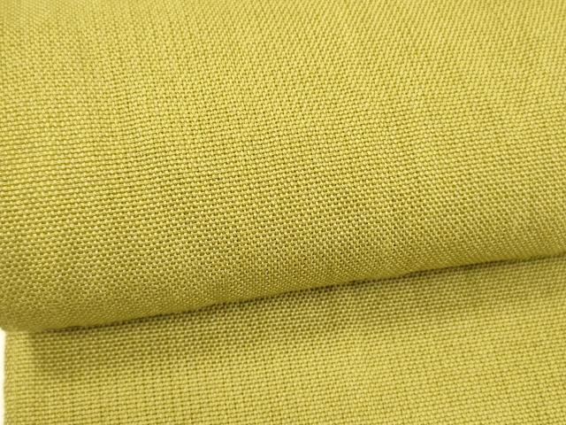 平和屋着物*夏物 両面 半幅帯 蒲公英色 鶯色 DABB3962cm