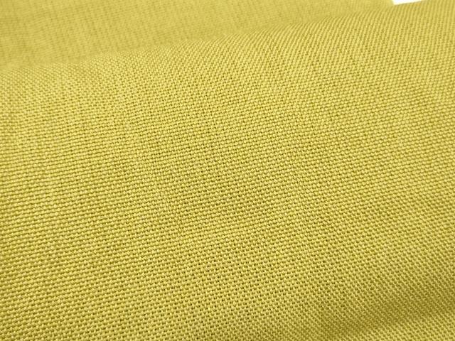 平和屋着物*夏物 両面 半幅帯 蒲公英色 鶯色 DABB3962cm