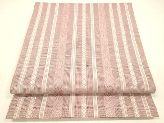 平和屋着物*夏物 本場筑前博多織 八寸名古屋帯 紗献上 正絹 逸品 DABB3989cm
