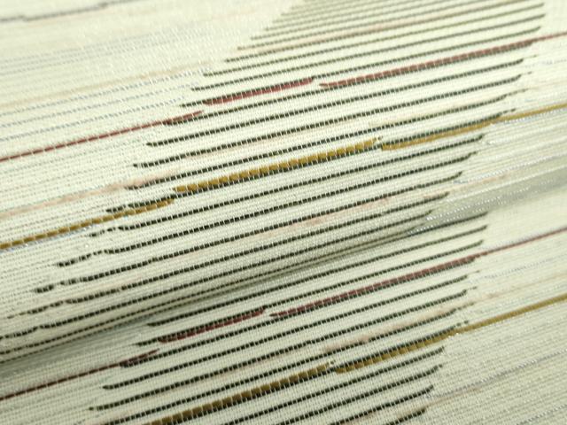 平和屋着物▽両面 六通柄袋帯 スリーシーズン 春夏秋 霞文 ラメ糸 正絹 逸品 DABB4043ps