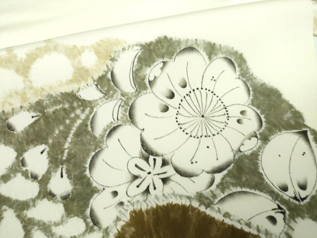 平和屋着物●京都府指定無形文化財 染色作家 小倉建亮の弟子 市瀬史郎 塩瀬 九寸名古屋帯 絞り 辻が花 正絹 逸品 DABB4199ps