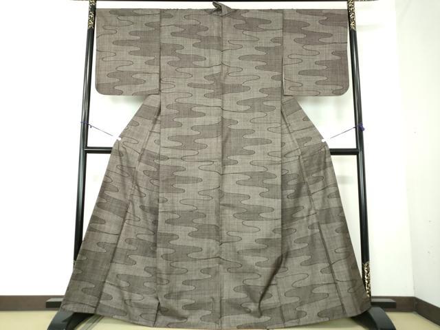 平和屋着物●本場大島紬 7マルキ 霞文 正絹 逸品 DABB4309ps