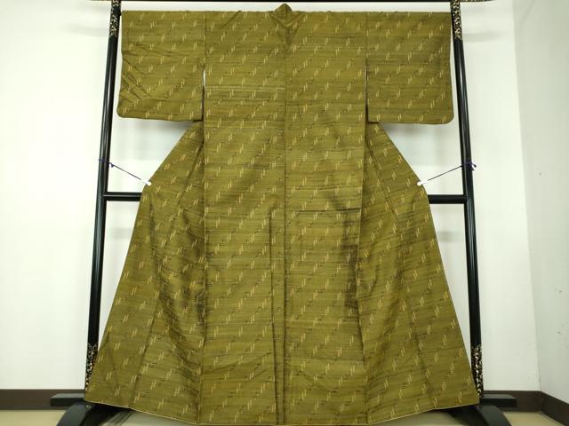 平和屋着物●上質な紬 琉球絣文様 正絹 逸品 DABB4317ps