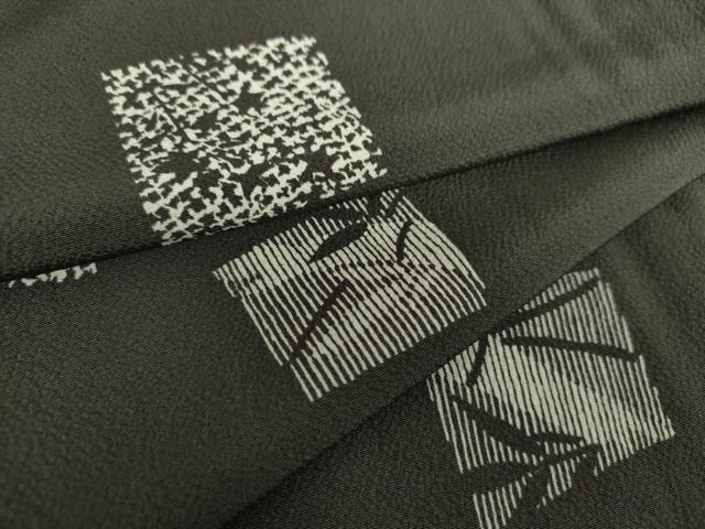 平和屋着物●上質な小紋 色紙花文 正絹 逸品 DABB4323ps