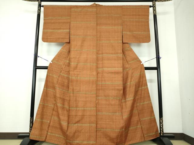 平和屋着物●本場琉球絣 大城廣四郎織物工房謹製 間道 正絹 逸品 DABB4326ps