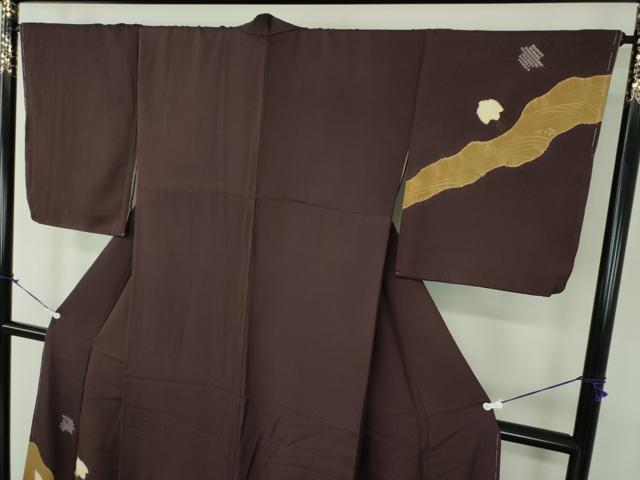 平和屋着物●ファッションデザイナー HIROKO KOSHINO コシノヒロコ 訪問着 絞り 千鳥 金彩 正絹 逸品 未使用 DABB4366ps