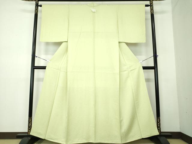 平和屋着物●上質な色無地 南天地紋 若菜色 さが美扱い 正絹 逸品 DABB4387ps