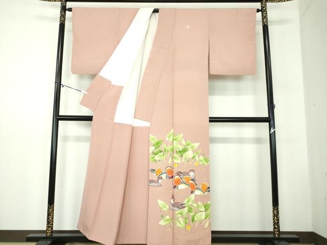 平和屋着物●本加賀友禅作家 柿本市郎 色留袖 鴛鴦花文 正絹 逸品 DABB4406ps