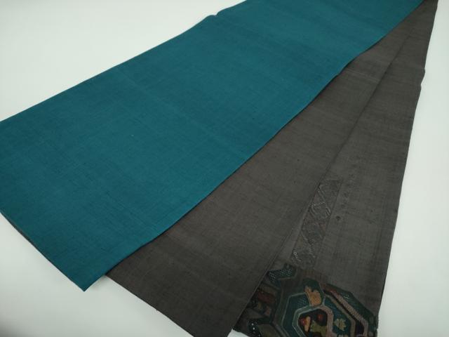 平和屋着物●中国三大刺繍 スワトウ相良刺繍 汕頭相良刺繍 総刺繍 太鼓柄袋帯 紬地 絽刺し コプト文様 正絹 逸品 DABB4509ps
