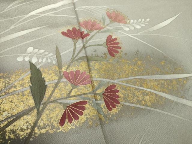 平和屋着物●ファッションデザイナー HIROKO KOSHINO コシノヒロコ 訪問着 ろうけつ染 草花文 暈し染 金彩 正絹 逸品 DABB4720ps