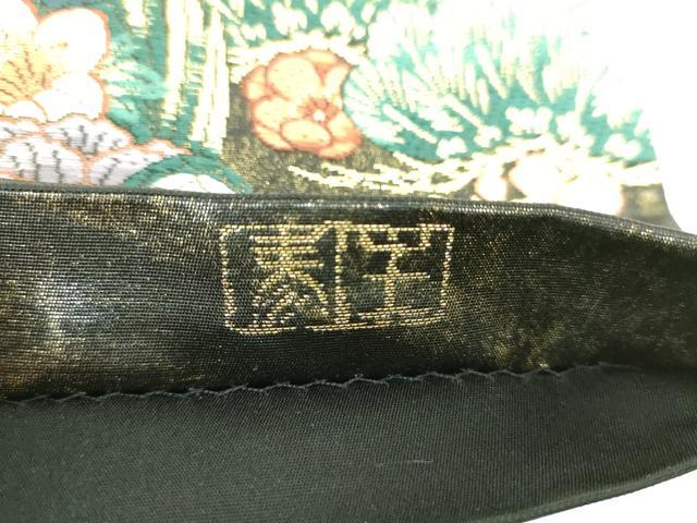 平和屋着物●老舗織元 泰生織物 六通柄袋帯 唐織 本金箔漆箔 楽器鳳凰花文 黒地 金糸 正絹 逸品 未使用 DABB4777ps