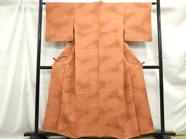 平和屋着物■上質な小紋 舞花文 暈し染め 正絹 逸品 DABB5482qa