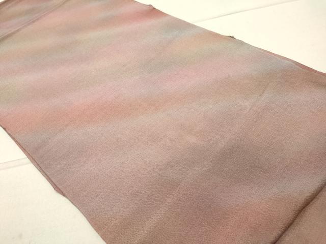 平和屋着物▼小紋 解き反物 着尺 作家物 秘法のあじさい染 霞文 暈し染め 鬼しぼ縮緬 逸品 DABB5684zy
