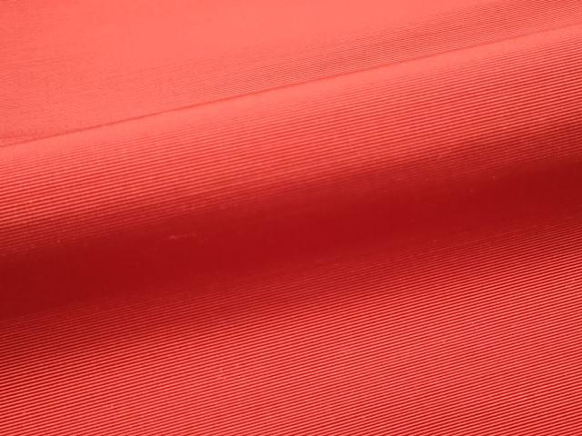 平和屋着物▼本場筑前博多織 名古屋帯 帯反物 赤丹色 証紙付き 逸品 未使用 DABB6025we