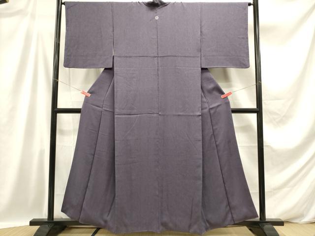 平和屋着物■上質な色無地 深紫色 正絹 逸品 DABB6706ea