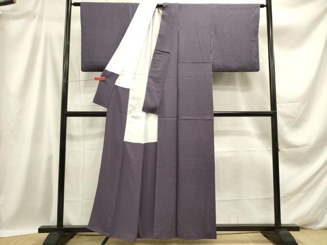 平和屋着物■上質な色無地 深紫色 正絹 逸品 DABB6706ea