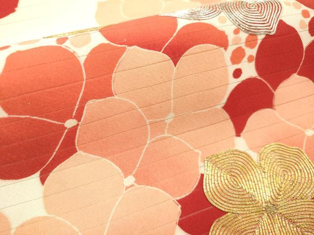 平和屋着物*夏物 アンティーク 大正ロマン 両面 六通柄 京袋帯 駒刺繍 紫陽花 アジサイ 絽縮緬 正絹 逸品 DABB6951ea