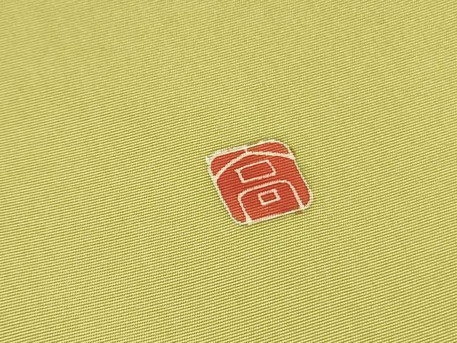 平和屋着物●塩瀬 九寸名古屋帯 友禅 作家物 鴛鴦花絵皿文 正絹 逸品 DABB7524op