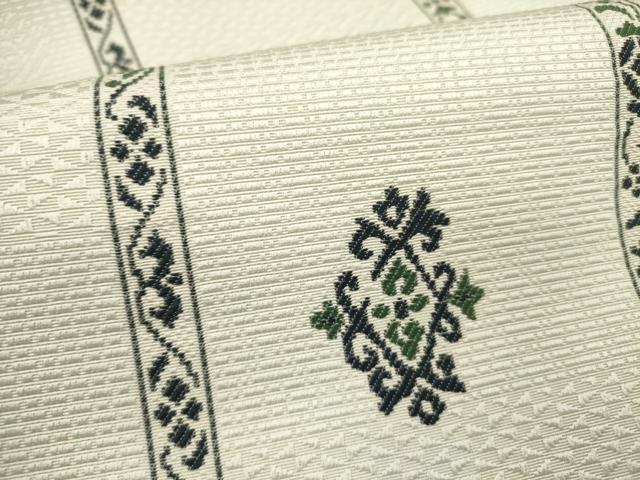 平和屋着物●本場筑前博多織 八寸名古屋帯 花間道 正絹 逸品 DABB7549op