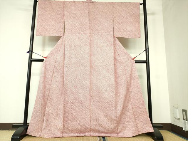 平和屋着物■大変加工の良い総絞り小紋 正絹 逸品 DABB7894op