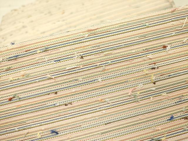 平和屋着物●爪掻き本綴れ 八寸名古屋帯 紬地 霞文 正絹 逸品 DABB7981op