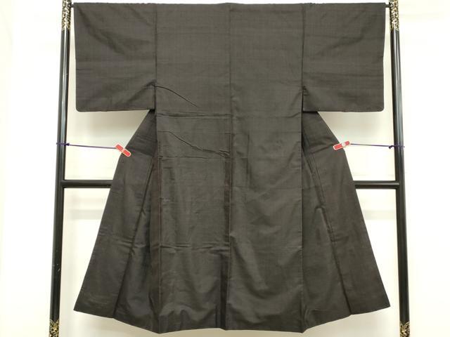 平和屋着物■男性 紬 格子 正絹 逸品 DABB8643cd