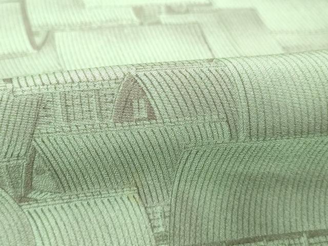 平和屋着物■上質な小紋 手描き 風景文 暈し染め 正絹 逸品 DABB8744cd