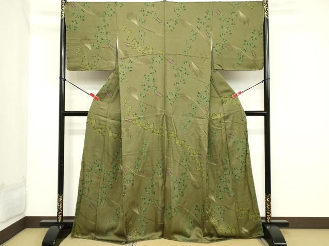 平和屋着物■上質な小紋 草葉文 正絹 逸品 DABB8849cd