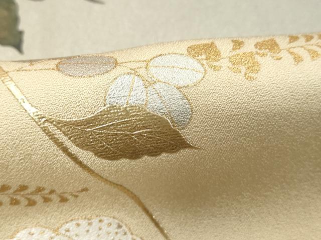 平和屋着物■訪問着 草花文 暈し染め 金銀彩 正絹 逸品 DABB8938cd