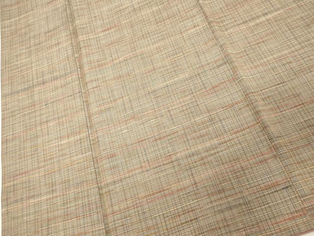 平和屋着物■上質な紬 格子 胴抜き仕立て 正絹 逸品 DABB8970cd