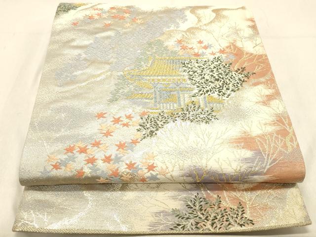 平和屋着物●六通柄袋帯　風神　金糸　引箔　正絹　逸品　DABA1978ps 平和屋着物○六通柄袋帯 風神 金糸 引箔 正絹 逸品 DABA1978psの通販