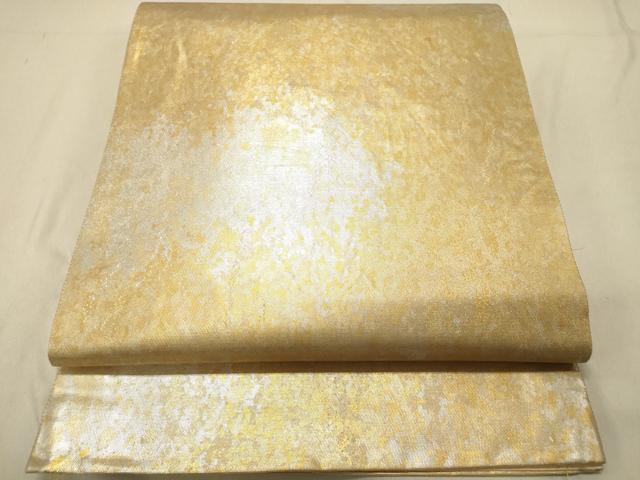 平和屋着物◎六通柄袋帯 霞文 引箔 正絹 逸品 DABB9427ya