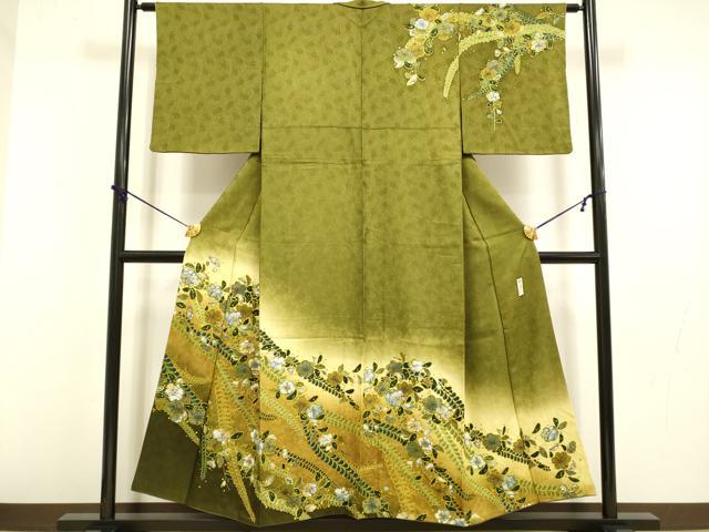 平和屋着物●訪問着 作家物 絞り 辻が花 暈し染め 金彩 ますいわ屋扱い 正絹 逸品 DABB9662du