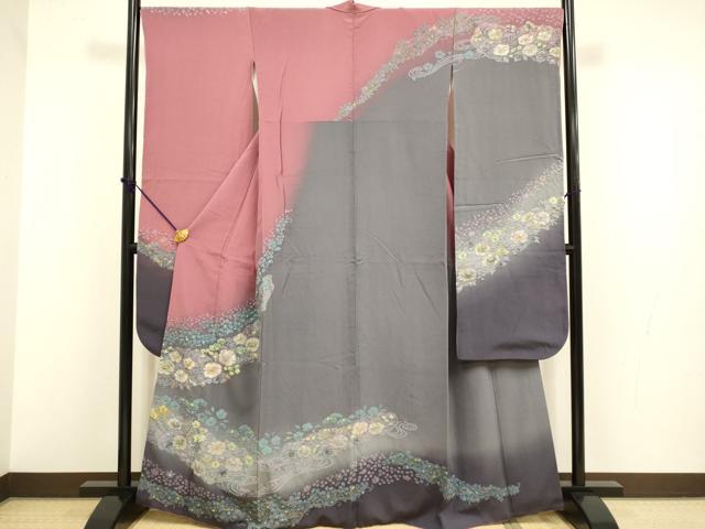 平和屋着物●豪華振袖 絞り 辻が花 暈し染め 金銀彩 正絹 逸品 DABB9674du