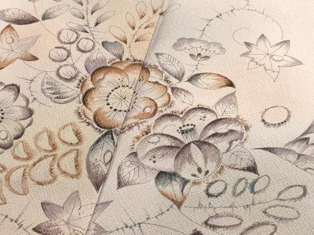 平和屋着物●訪問着 辻が花 暈し染め 正絹 逸品 DABB9717du