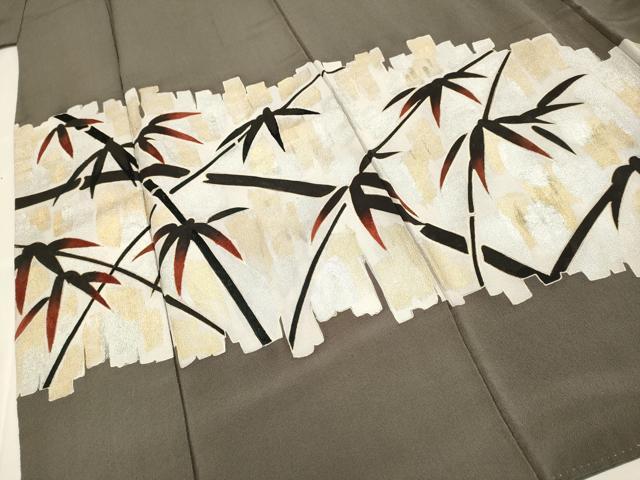 平和屋着物■訪問着 笹竹文 金銀彩 正絹 逸品 DABB9935du