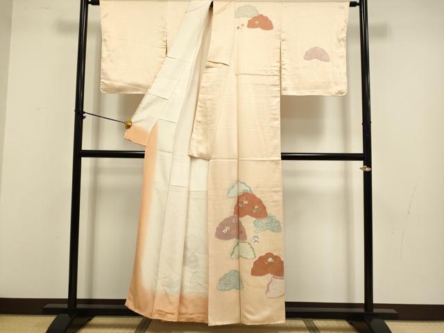 平和屋着物■訪問着 絞り 刺繍 雲取吉祥花文 金彩 正絹 逸品 DABB9942du
