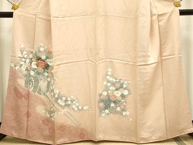 平和屋着物■訪問着 刺繍 花車文 暈し染め 正絹 逸品 DABB9986du