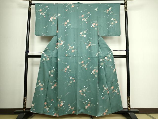 平和屋着物■上質な小紋 舞花文 金彩 正絹 逸品 DABC0327sf