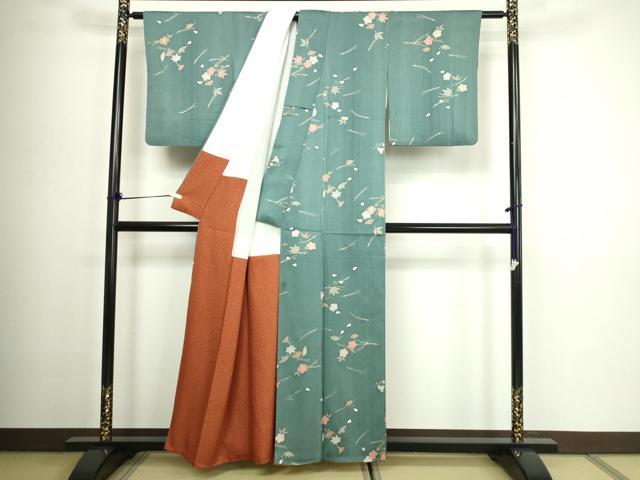 平和屋着物■上質な小紋 舞花文 金彩 正絹 逸品 DABC0327sf