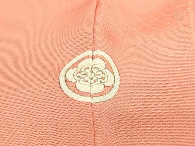 平和屋着物■上質な色無地 草花地紋 曙色 正絹 逸品 DABC0444sf