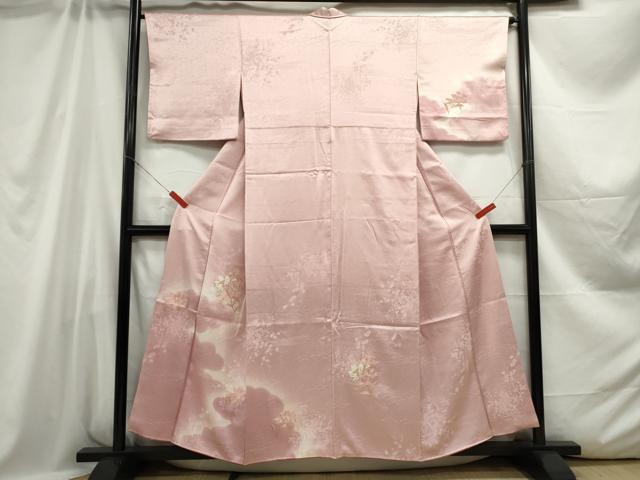 平和屋着物■訪問着 駒刺繍 草花文 暈し染め 正絹 逸品 DABC0592qa