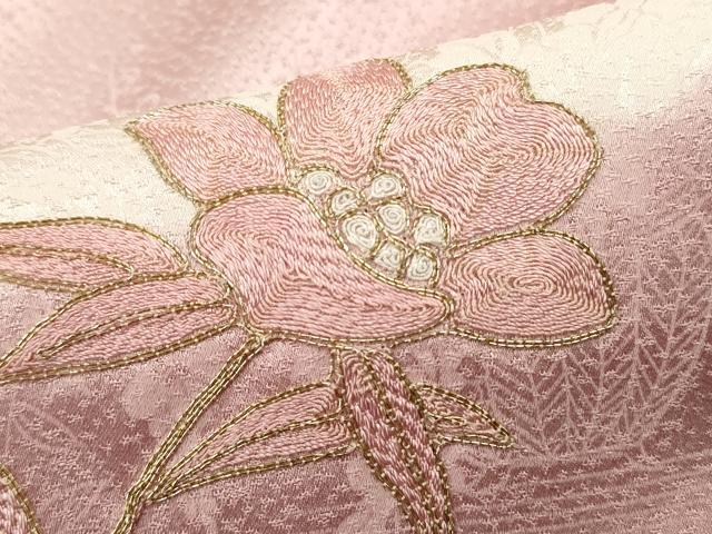 平和屋着物■訪問着 駒刺繍 草花文 暈し染め 正絹 逸品 DABC0592qa