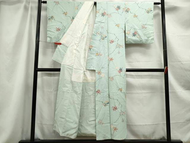 平和屋着物■上質な小紋 手描き 枝楓文 金彩 正絹 逸品 DABC0876qa