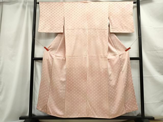平和屋着物■上質な小紋 雪輪青海波地紋 暈し染め 正絹 逸品 DABC0943qa
