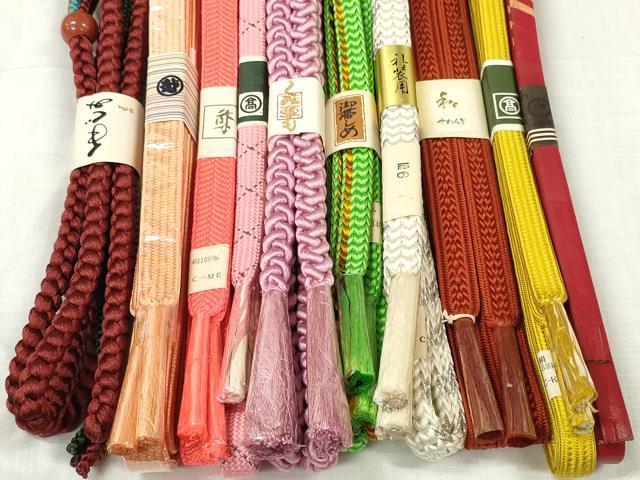 平和屋着物●和装小物 帯締め10本セット 礼装用 手組紐 組紐 レザー 銀糸 小田急・高島屋・三越扱い 逸品 未使用 DABC1026zzz
