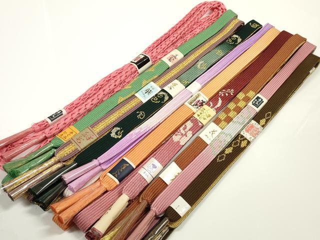 平和屋着物●和装小物 帯締め10本セット 手組紐 高麗組 金糸 逸品 未使用 DABC1037zzz