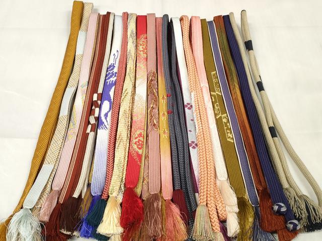 平和屋着物●和装小物 帯締め20本セット 高麗組 観世組 あわじ玉 小田巻 金糸 逸品 DABC1046zzz