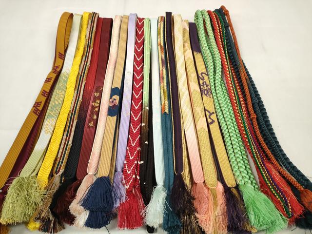 平和屋着物●和装小物 帯締め20本セット 高麗組 笹浪組 金糸 逸品 DABC1060zzz